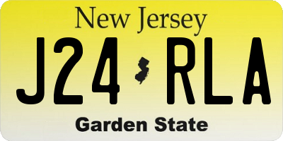 NJ license plate J24RLA