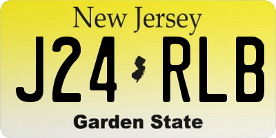 NJ license plate J24RLB