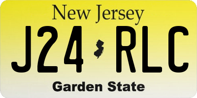 NJ license plate J24RLC