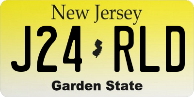 NJ license plate J24RLD