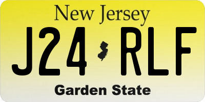 NJ license plate J24RLF