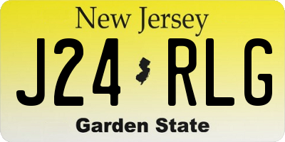 NJ license plate J24RLG