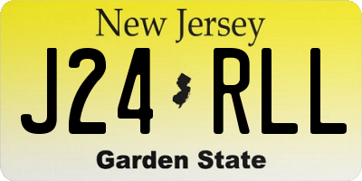 NJ license plate J24RLL