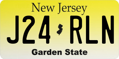 NJ license plate J24RLN