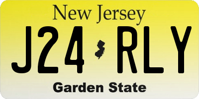 NJ license plate J24RLY