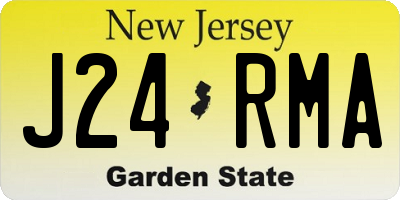 NJ license plate J24RMA