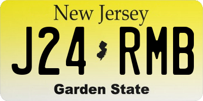 NJ license plate J24RMB