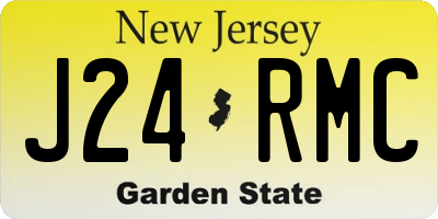 NJ license plate J24RMC