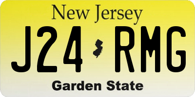 NJ license plate J24RMG