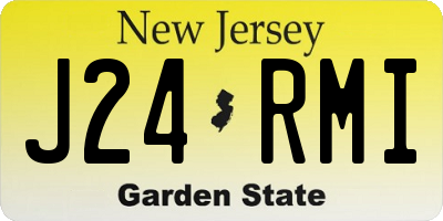 NJ license plate J24RMI