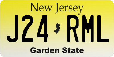NJ license plate J24RML
