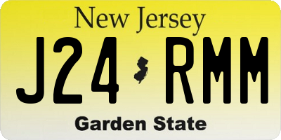 NJ license plate J24RMM