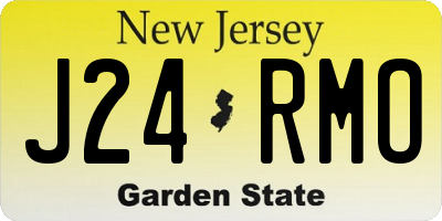 NJ license plate J24RMO