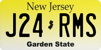 NJ license plate J24RMS