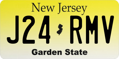 NJ license plate J24RMV