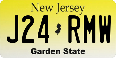 NJ license plate J24RMW