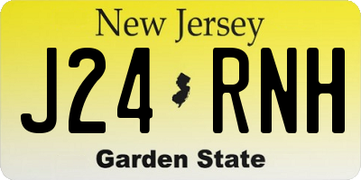 NJ license plate J24RNH