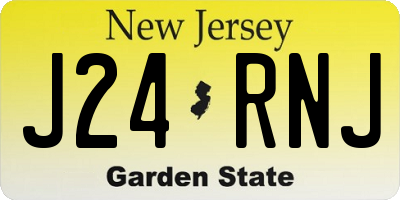NJ license plate J24RNJ