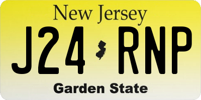NJ license plate J24RNP