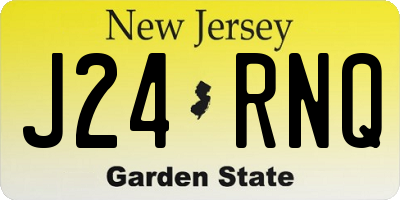 NJ license plate J24RNQ
