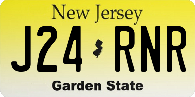 NJ license plate J24RNR