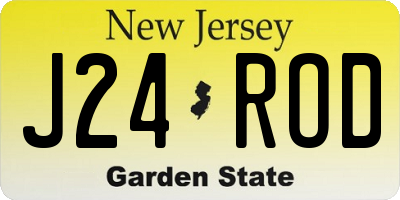 NJ license plate J24ROD