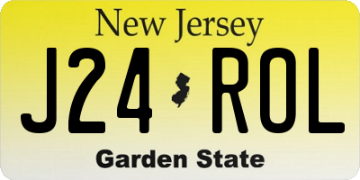 NJ license plate J24ROL