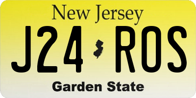 NJ license plate J24ROS