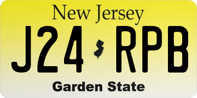 NJ license plate J24RPB