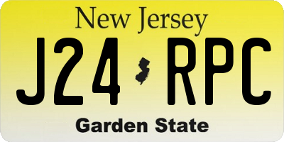 NJ license plate J24RPC