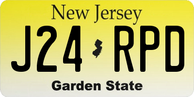 NJ license plate J24RPD