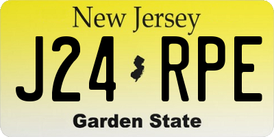 NJ license plate J24RPE