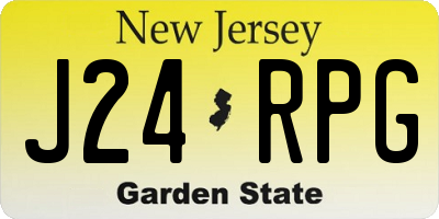 NJ license plate J24RPG