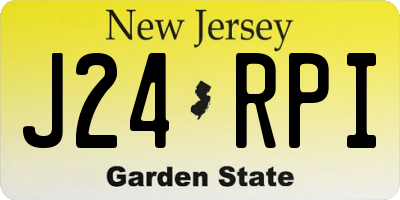 NJ license plate J24RPI