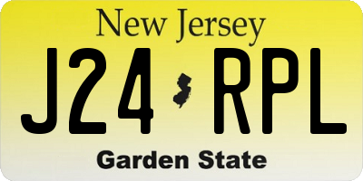 NJ license plate J24RPL
