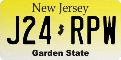 NJ license plate J24RPW