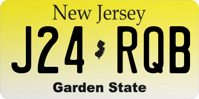 NJ license plate J24RQB