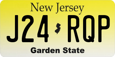 NJ license plate J24RQP