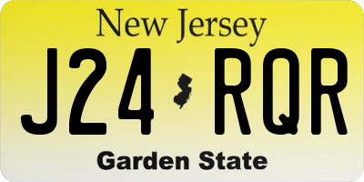 NJ license plate J24RQR