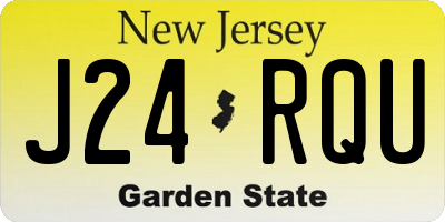 NJ license plate J24RQU