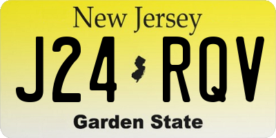 NJ license plate J24RQV
