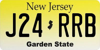 NJ license plate J24RRB