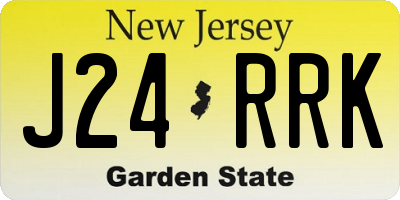 NJ license plate J24RRK