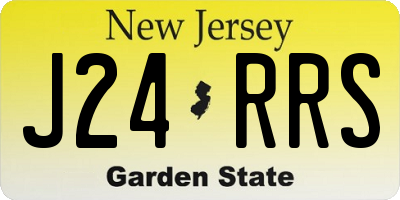 NJ license plate J24RRS