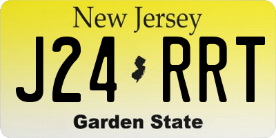 NJ license plate J24RRT