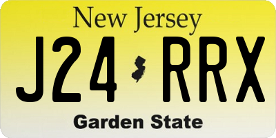 NJ license plate J24RRX