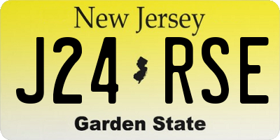 NJ license plate J24RSE