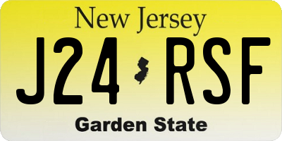 NJ license plate J24RSF