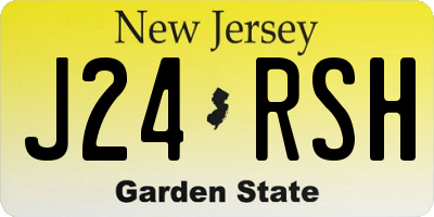 NJ license plate J24RSH