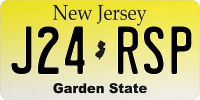 NJ license plate J24RSP